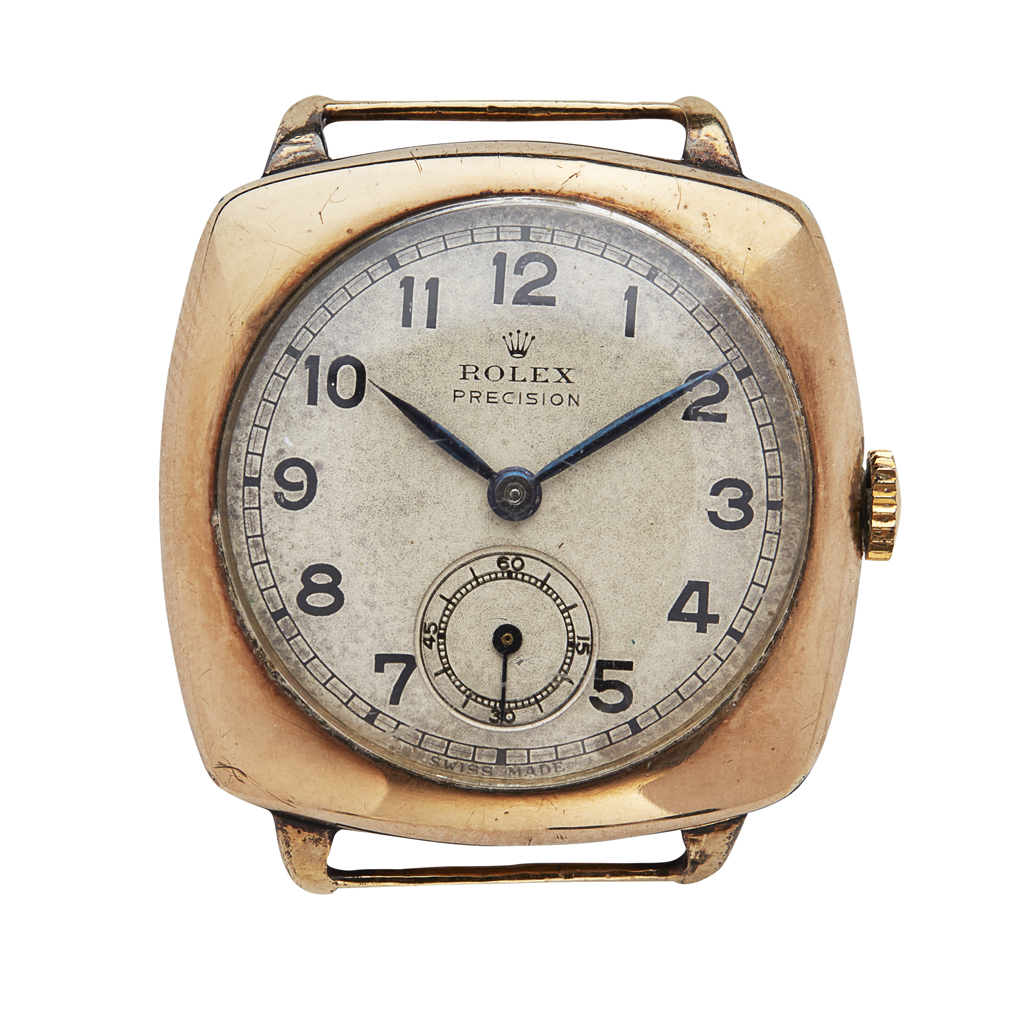 ROLEX - A gentleman's 9ct gold cased wrist watch