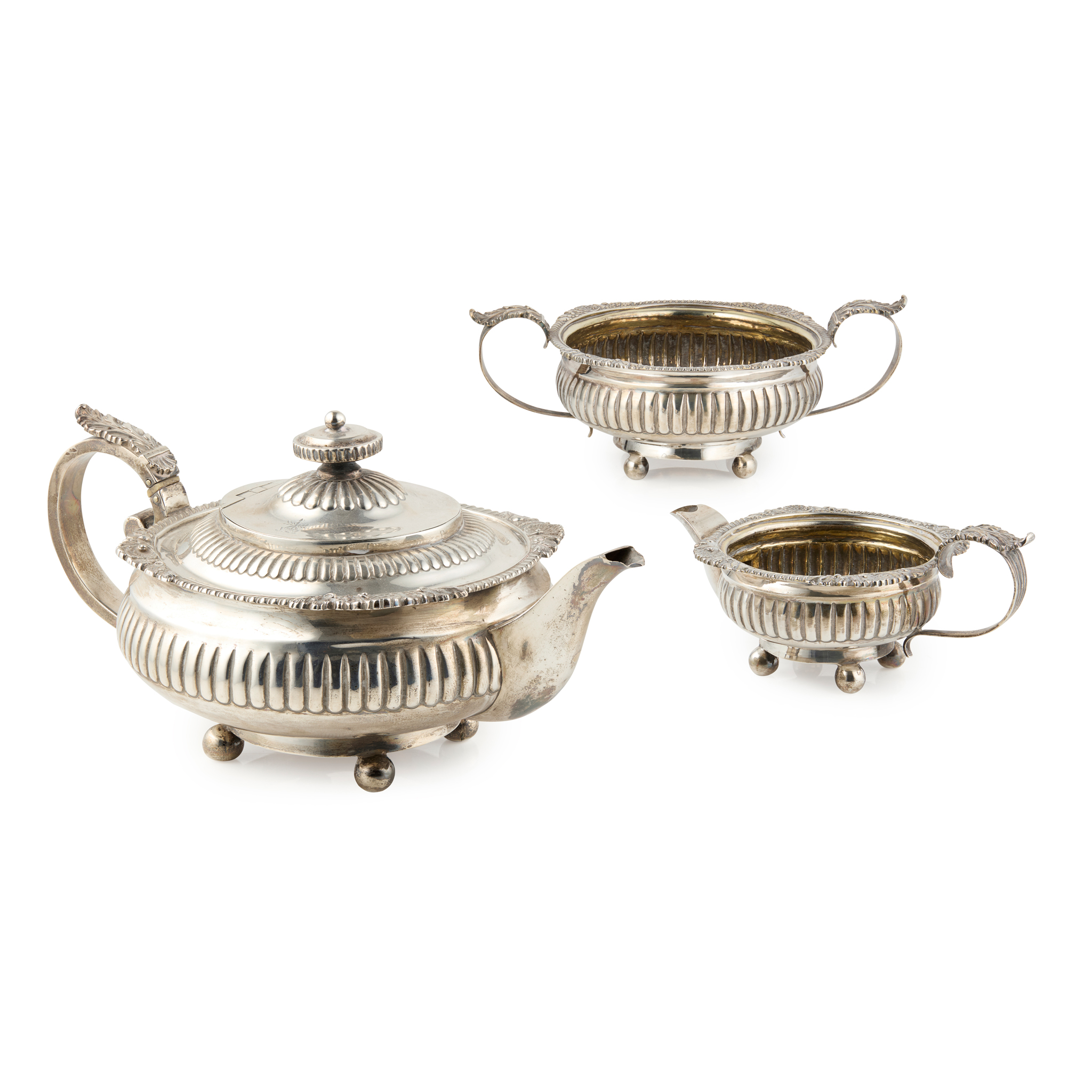 A REGENCY GEORGE III THREE-PIECE TEA SERVICE
