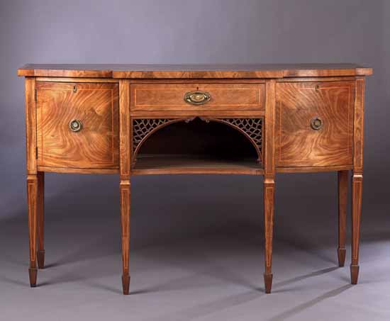 A George III mahogany breakfront sideboard