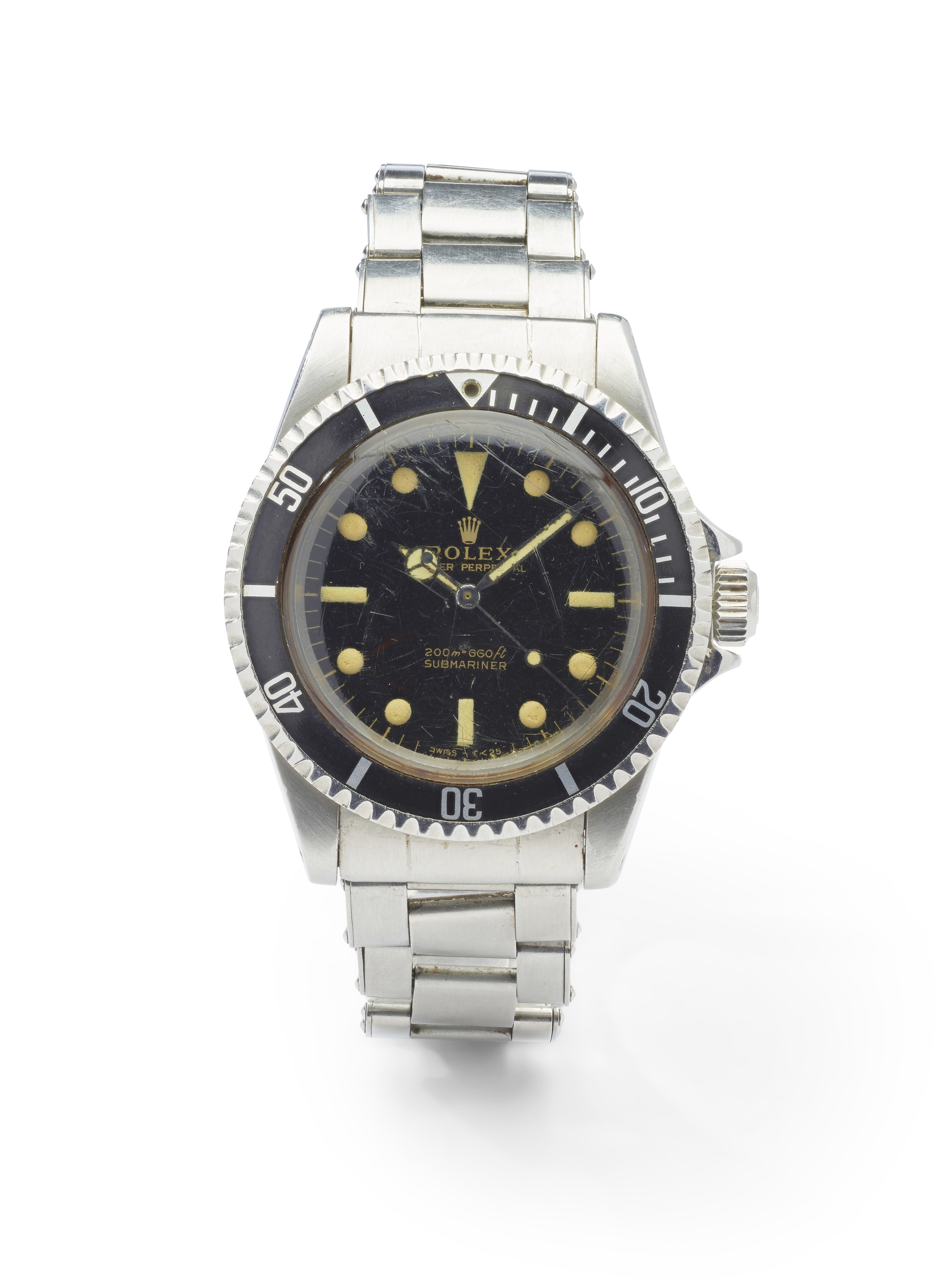 Rolex: A stainless steel wristwatch