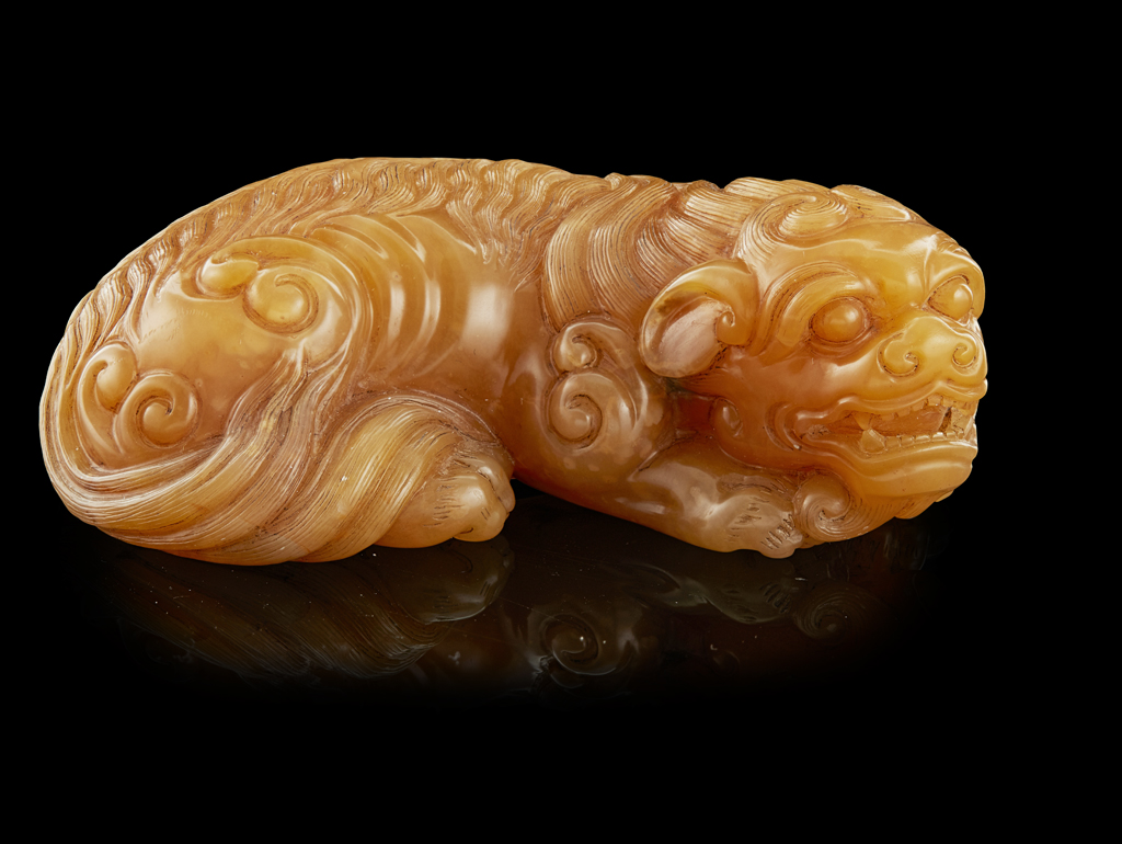 TIANHUANG HARDSTONE CARVING OF A BUDDHIST LION