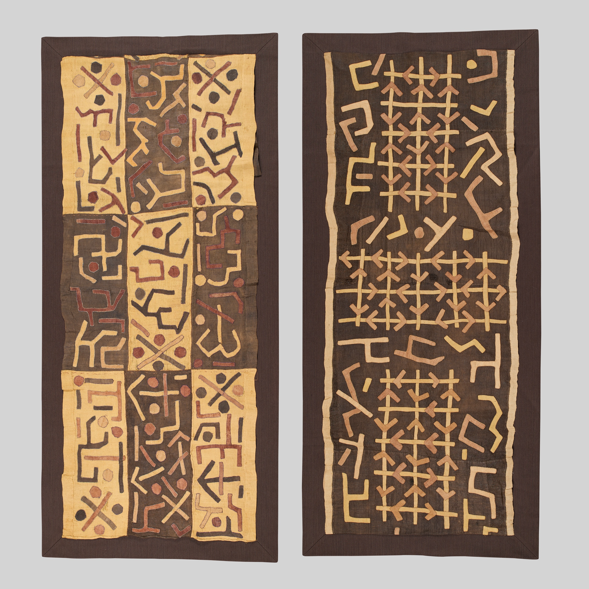 A PAIR OF KUBA TEXTILES