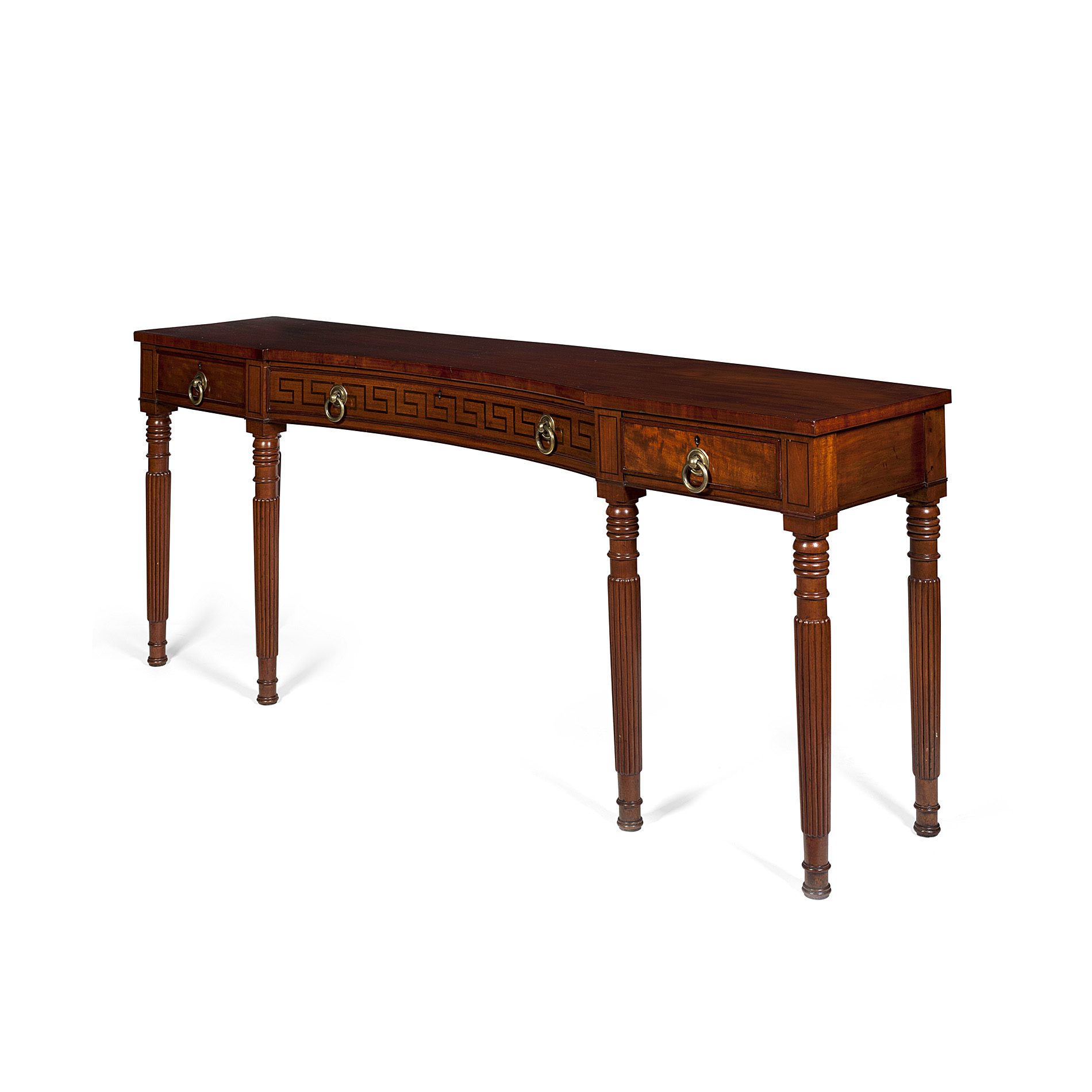 GEORGE IV MAHOGANY AND INLAY SERVING TABLE