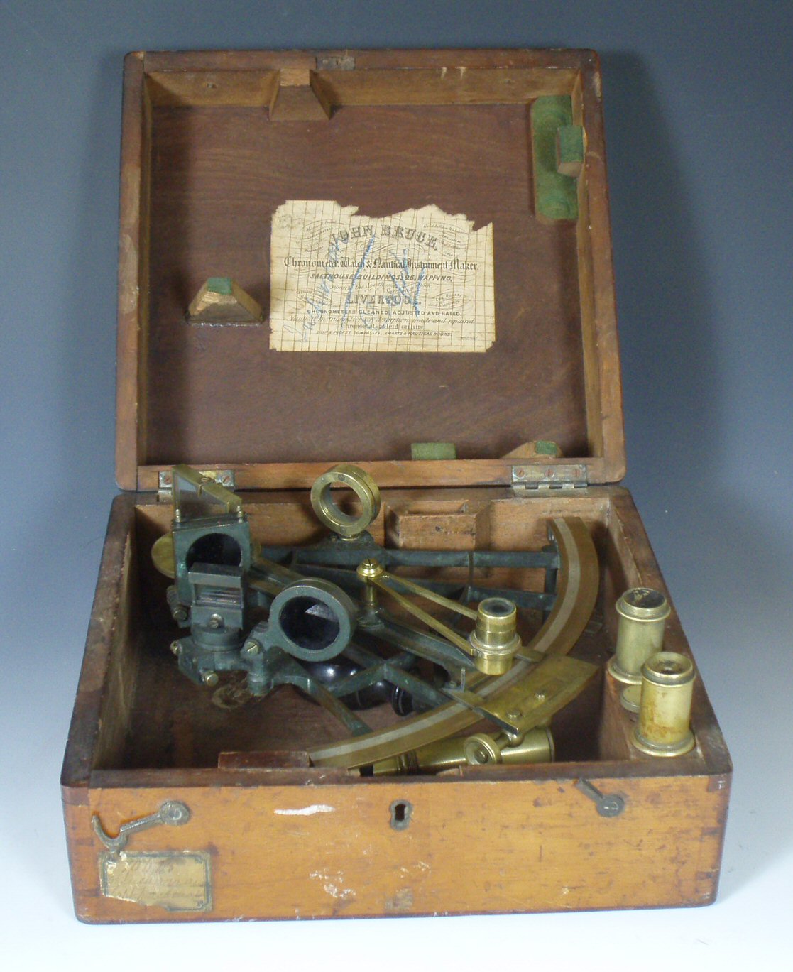 Scientific and Marine Interest A 19th century brass sextant By John Bruce, Liverpool