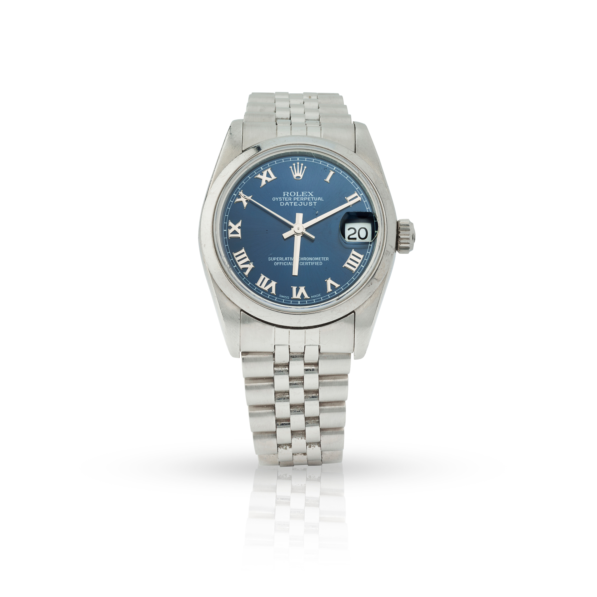 Rolex. A fine mid-size stainless steel self-winding wristwatch
