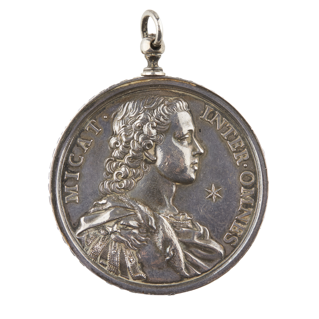 SCARCE JACOBITE PRINCE CHARLES EDWARD STUART AND PRINCE HENRY LEGITIMACY OF THE JACOBITE SUCCESSION SILVER MEDAL