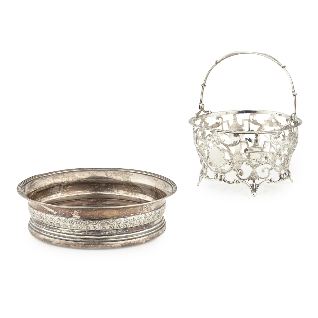 A George III style pierced sugar basket frame