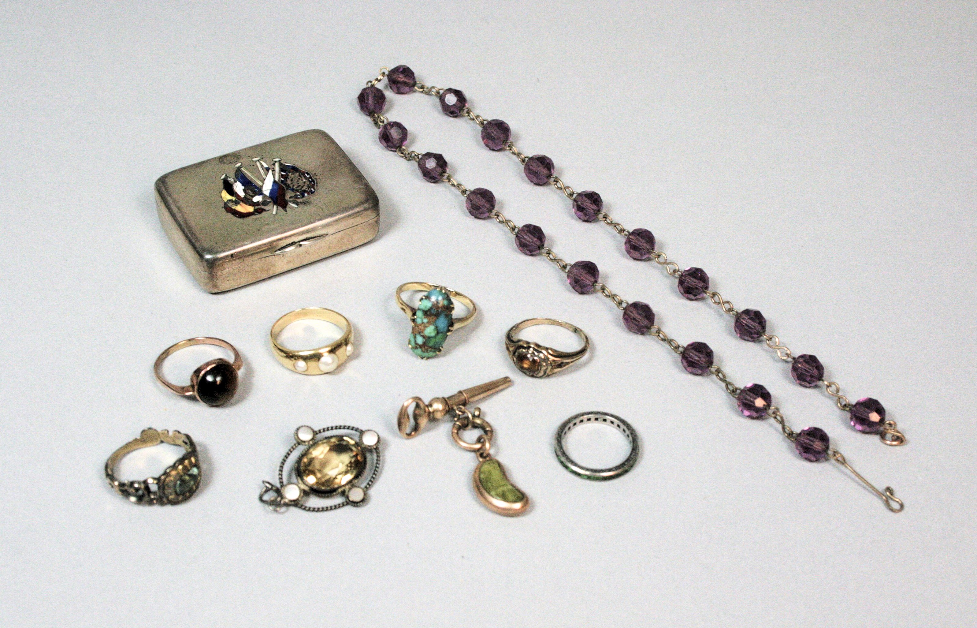 A collection of gem set jewellery