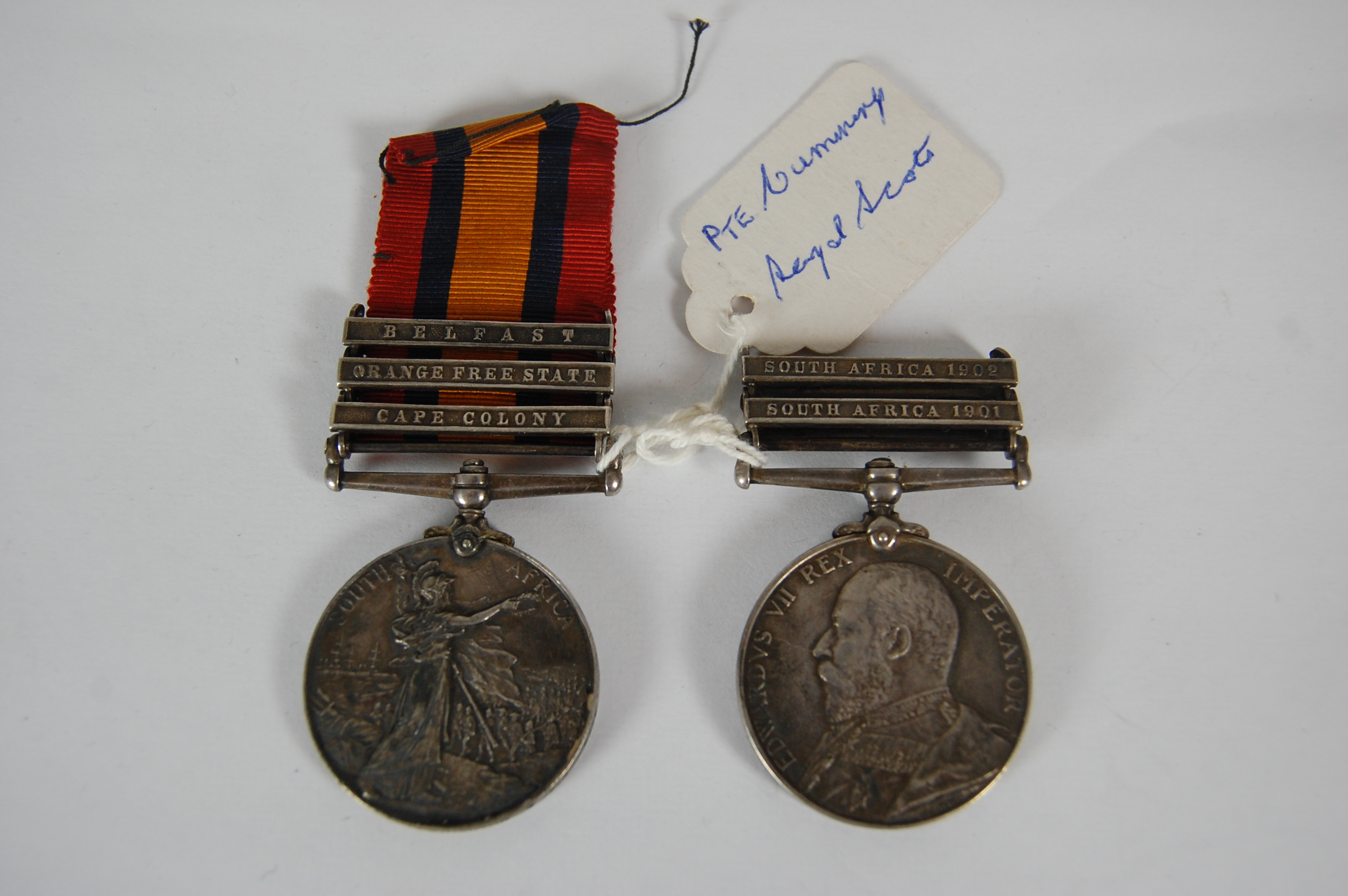 Royal Scots - a three bar QSA and two bar KSA pair