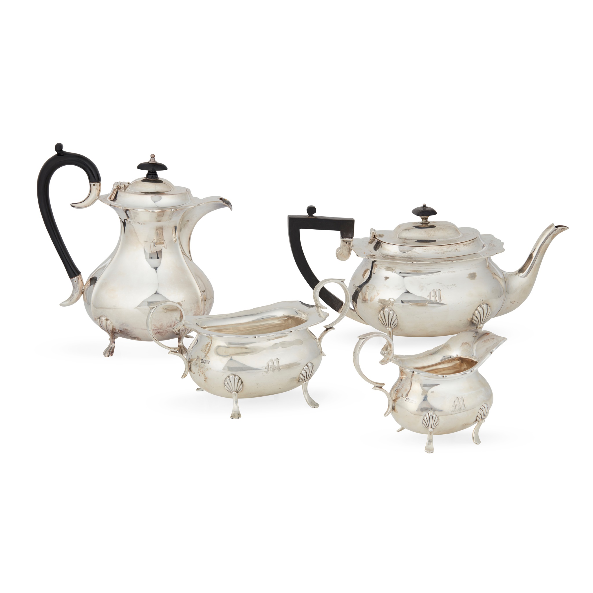A George V three-piece tea service