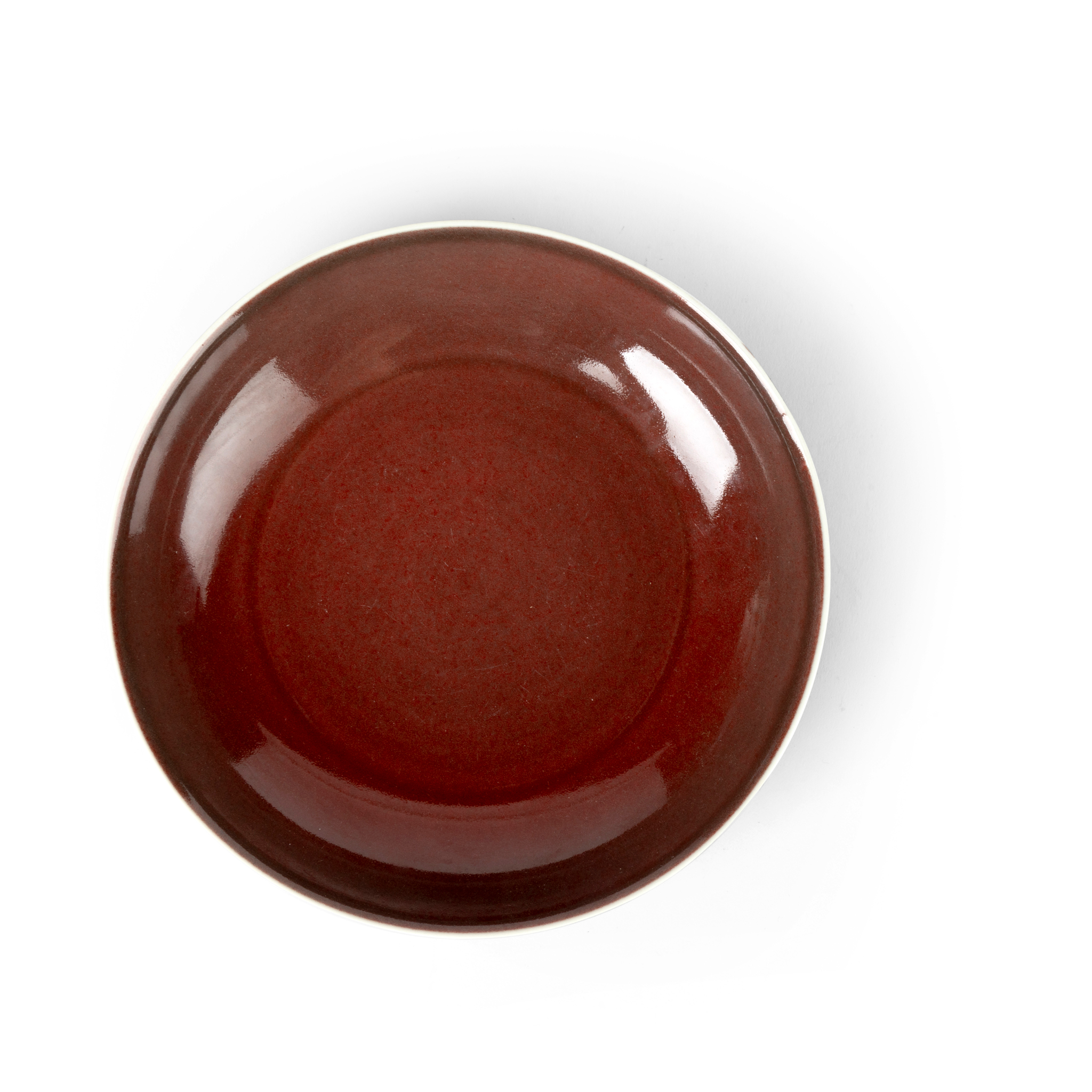 CHINESE COPPER-RED-GLAZED DISH