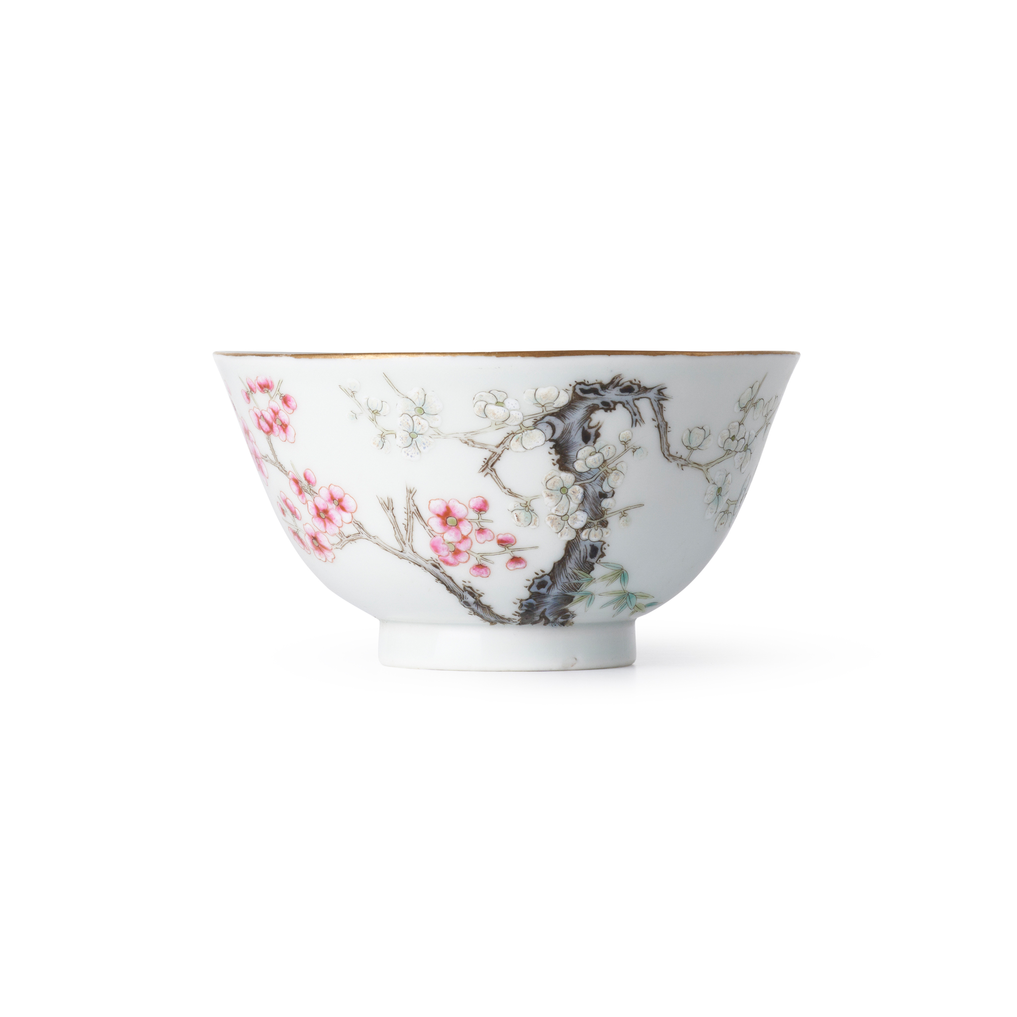 FAMILLE ROSE 'PRUNUS' BOWL