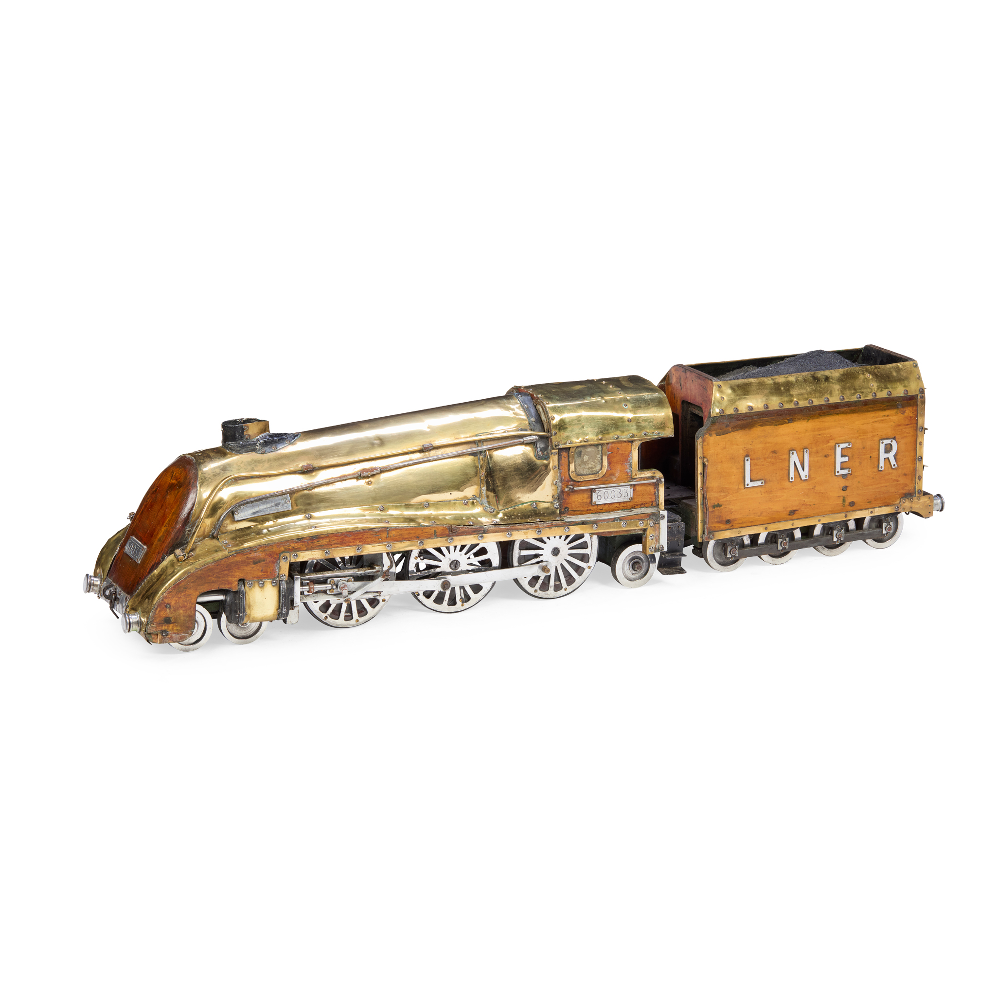 SCRATCH BUILT BRASS AND WOOD MODEL OF THE STEAM ENGINE 'SEAGULL'