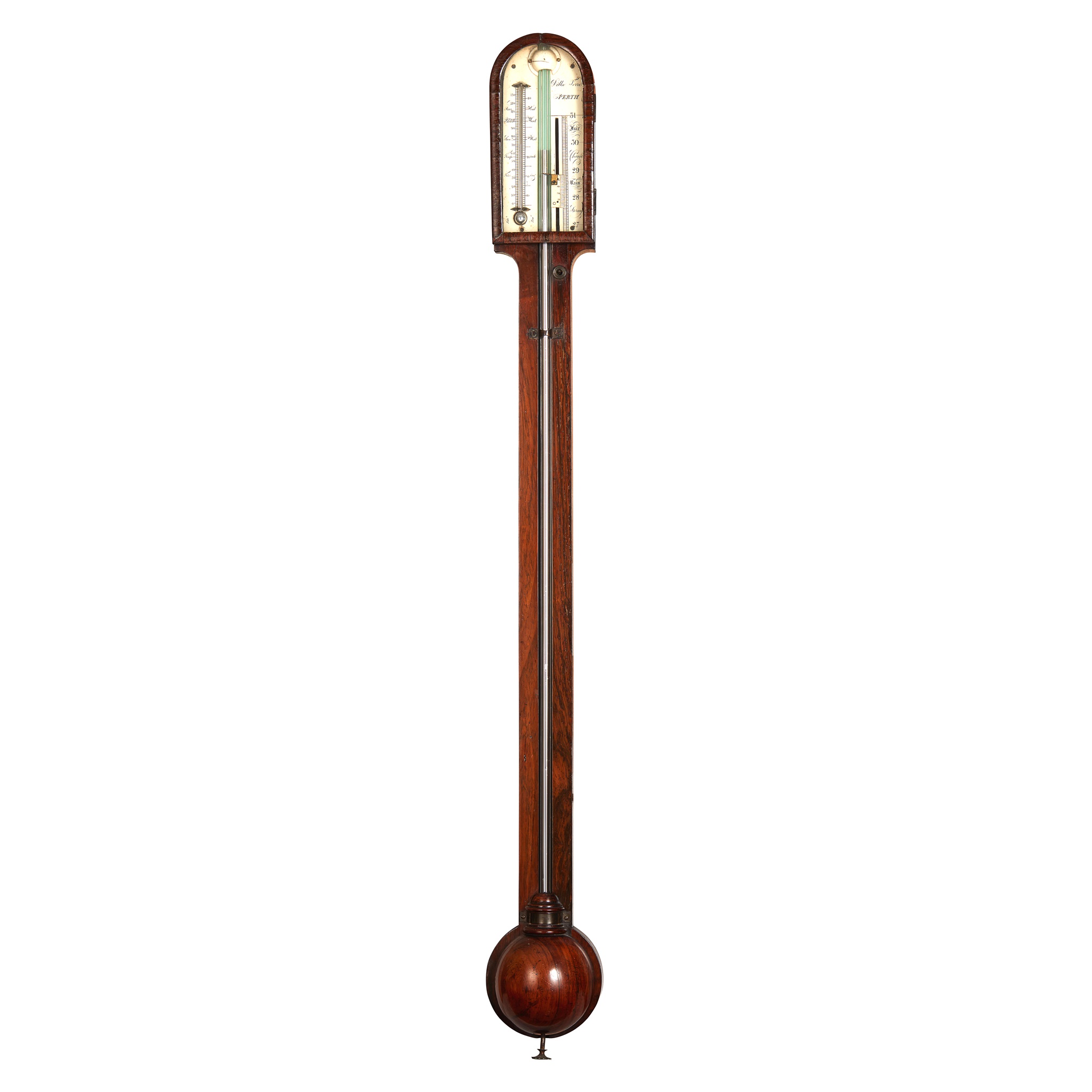 SCOTTISH ROSEWOOD STICK BAROMETER, DELLA TORRI, PERTH