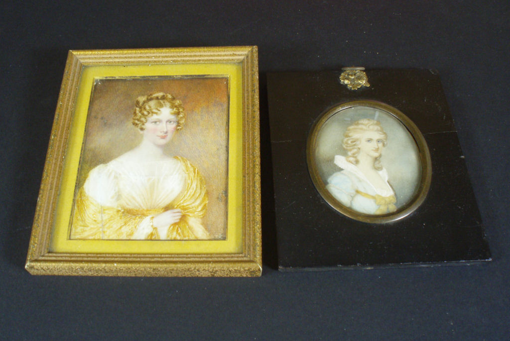 A 19th century portrait miniature of a lady