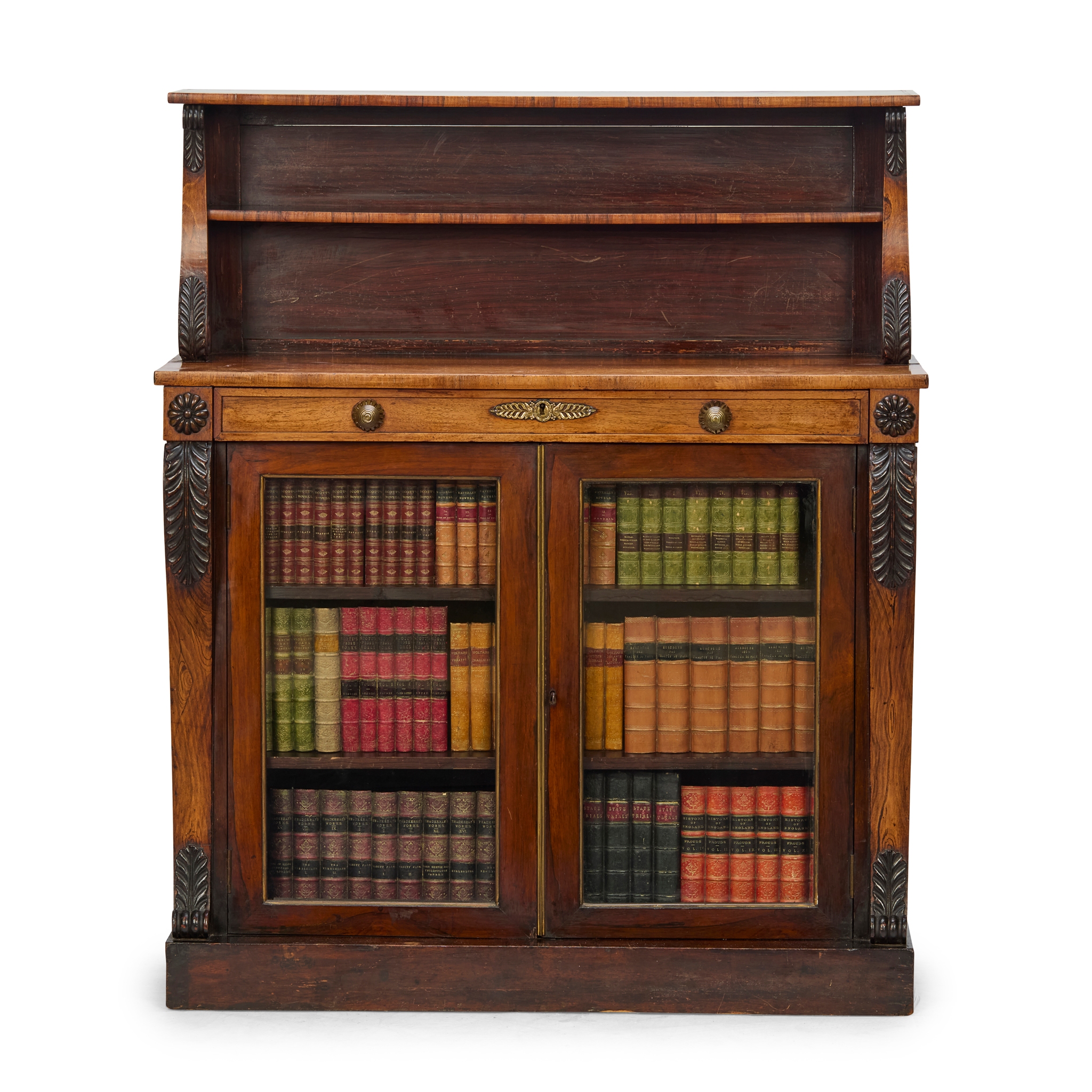 REGENCY ROSEWOOD BRASS MOUNTED CHIFFONIER