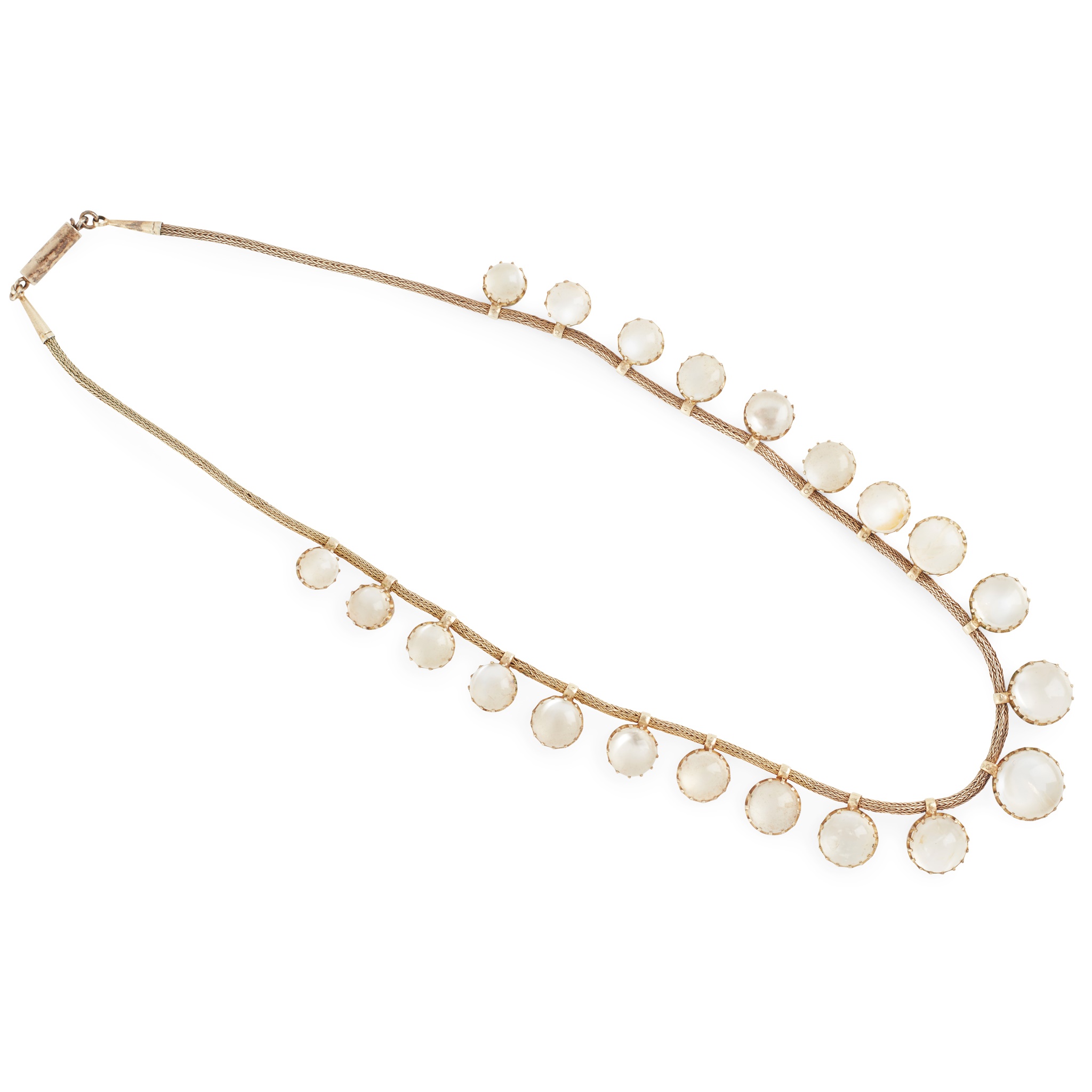 A moonstone set necklace