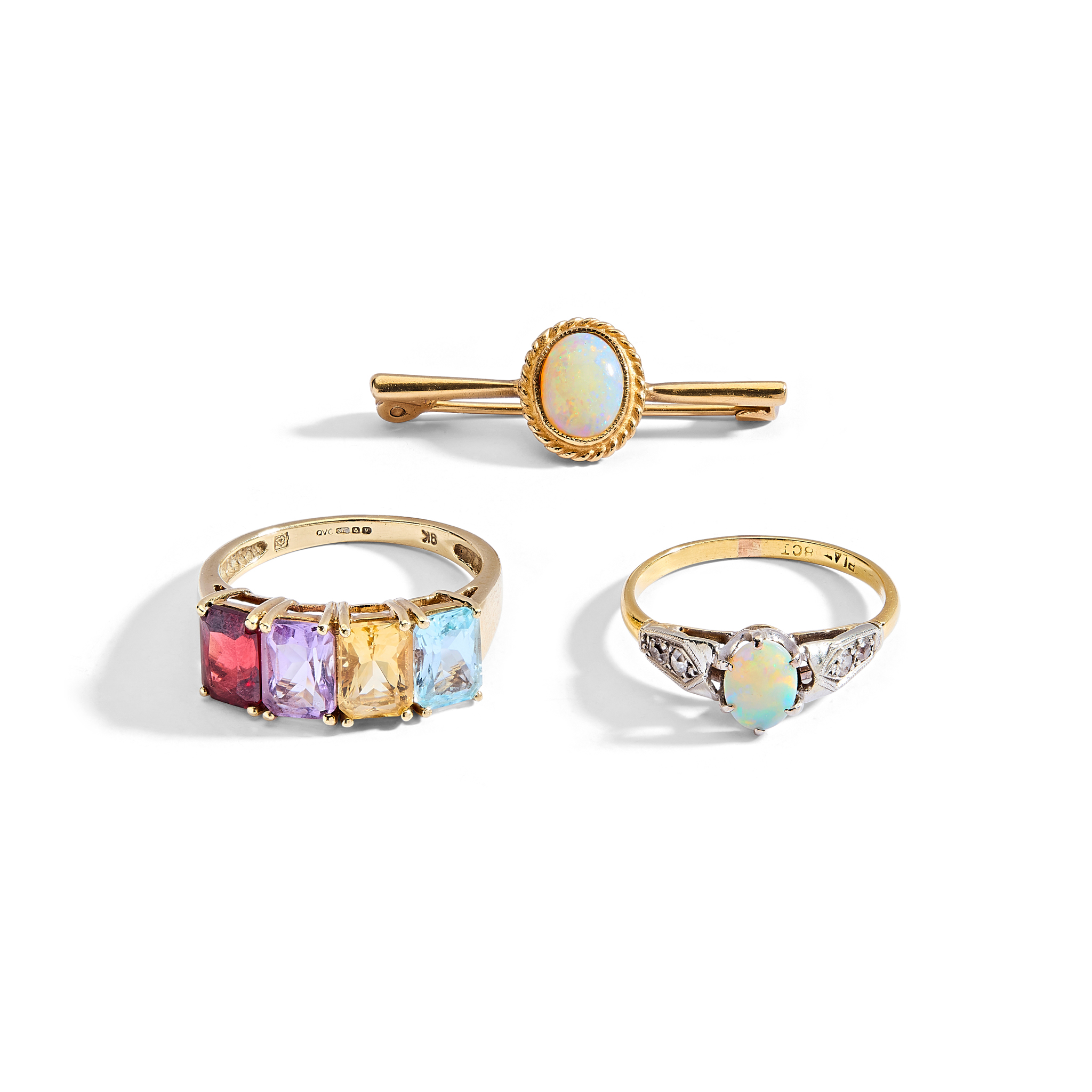A collection of gem-set jewellery