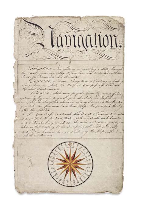18th Century Naval Manuscript - Navigation
