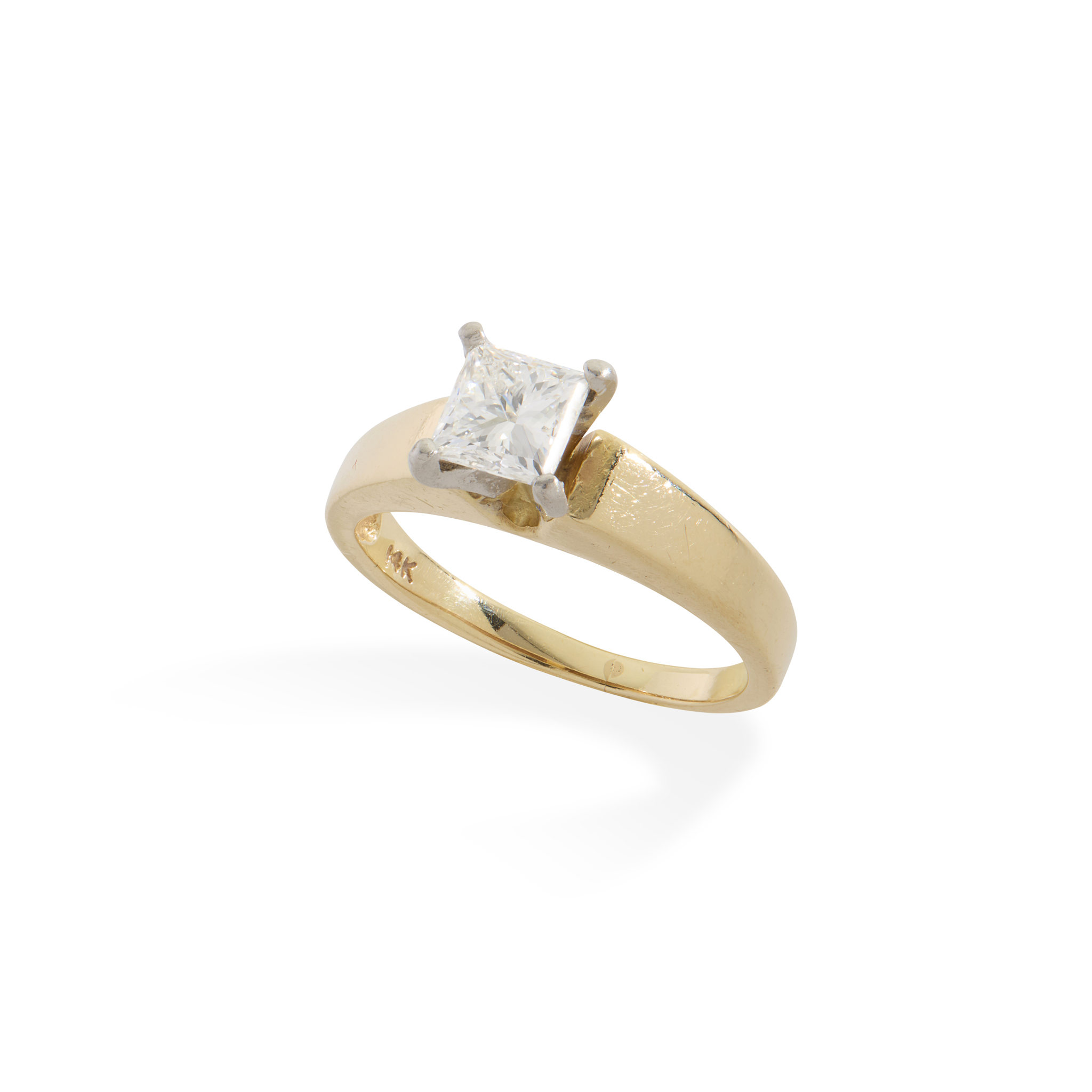 A diamond single-stone ring
