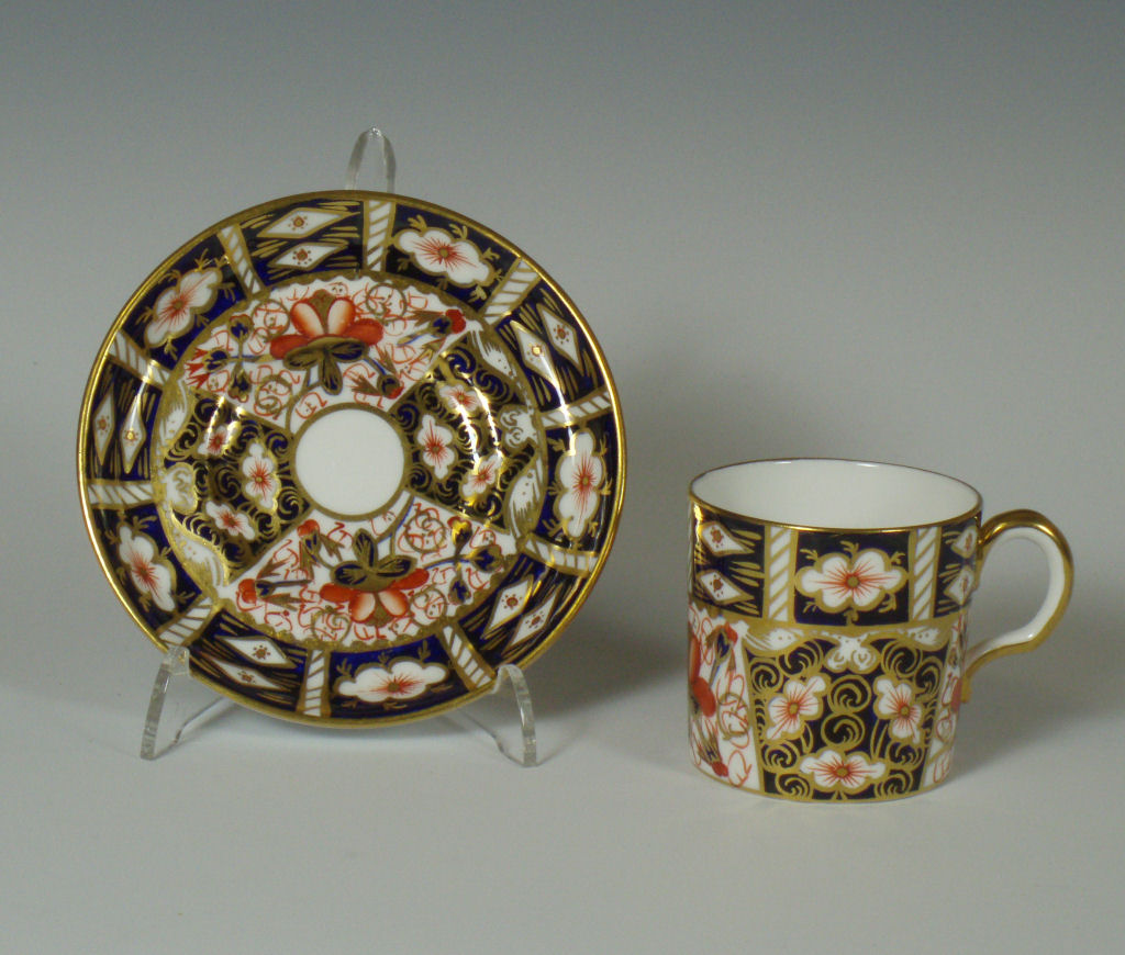 A matched group of Royal Crown Derby 'Traditional Imari' pattern coffee wares
