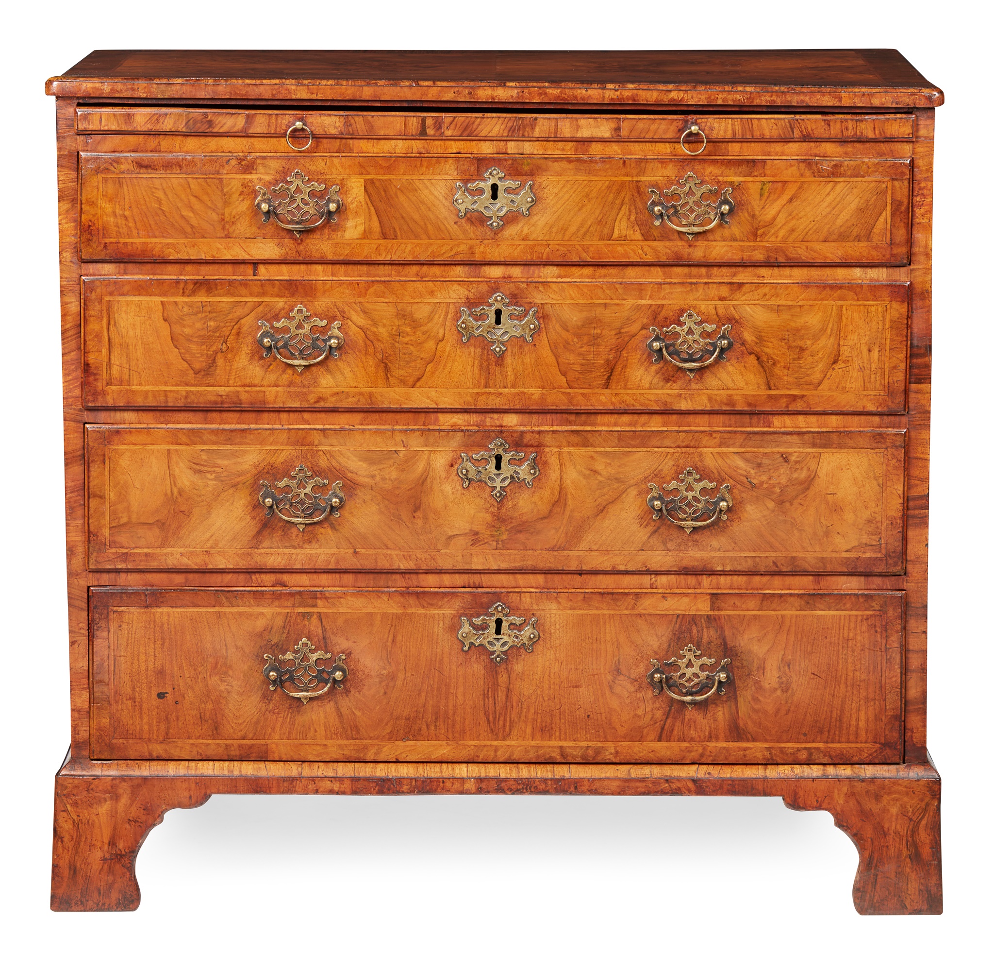 GEORGE I WALNUT CHEST OF DRAWERS