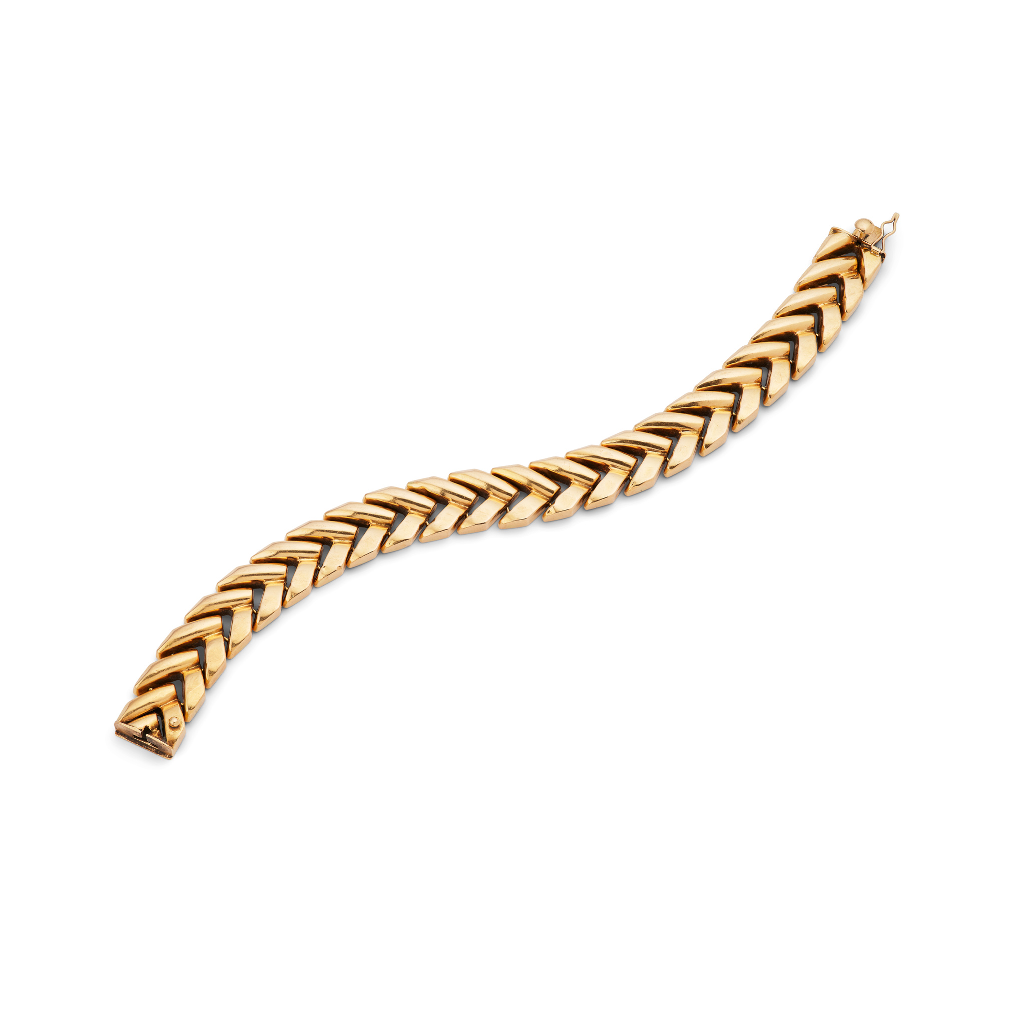 A fancy-link bracelet, circa 1950