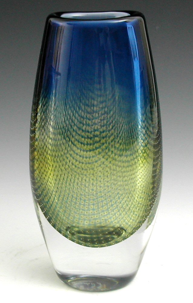 An Orrefors 'Kraka' glass vase,