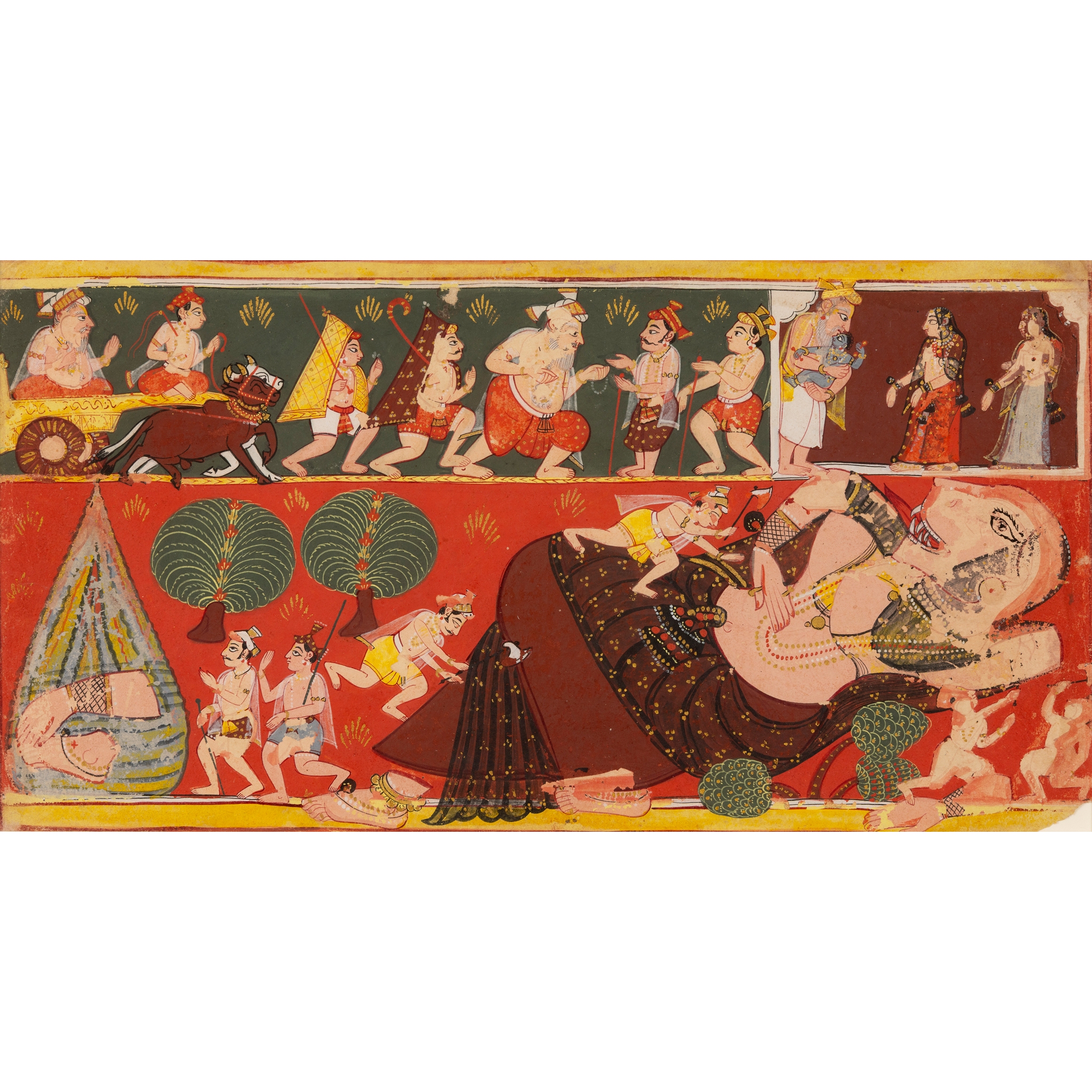 AN ILLUSTRATION FROM THE BHAGAVATA PURANA: KRISHNA AND THE DEMONESS PUTANA