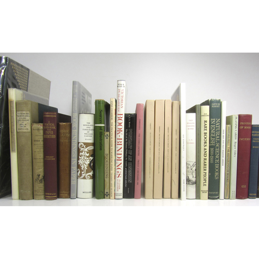 Bookbinding, Papermaking, Printing, Bibliography, Book-Collecting, including Dudin, M.