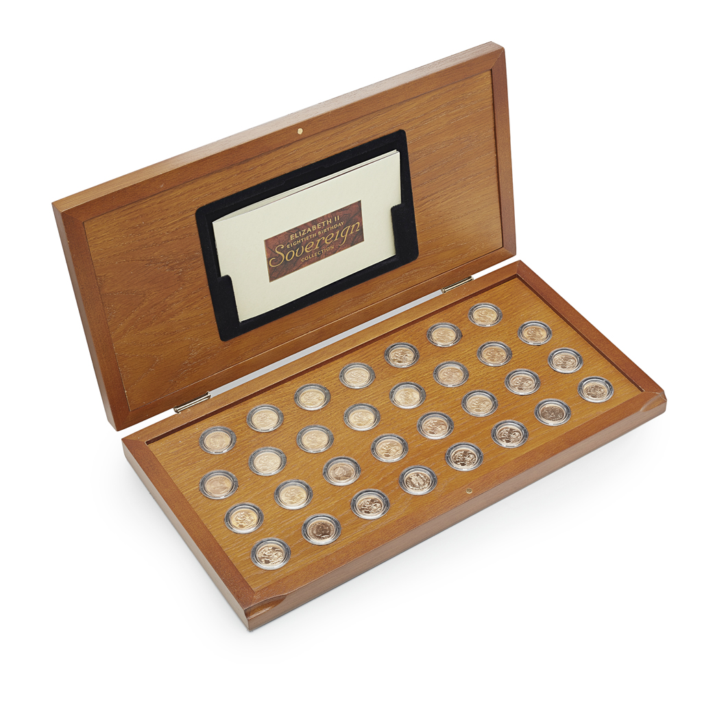U.K. - A cased composite set of thirty-one gold sovereigns
