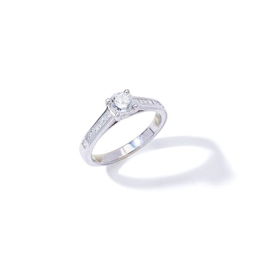 A diamond single-stone ring