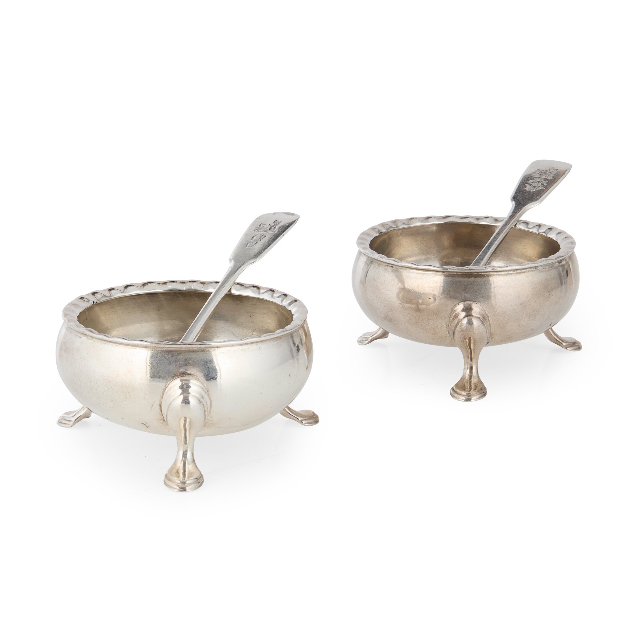 A PAIR OF GEORGE II SALTS