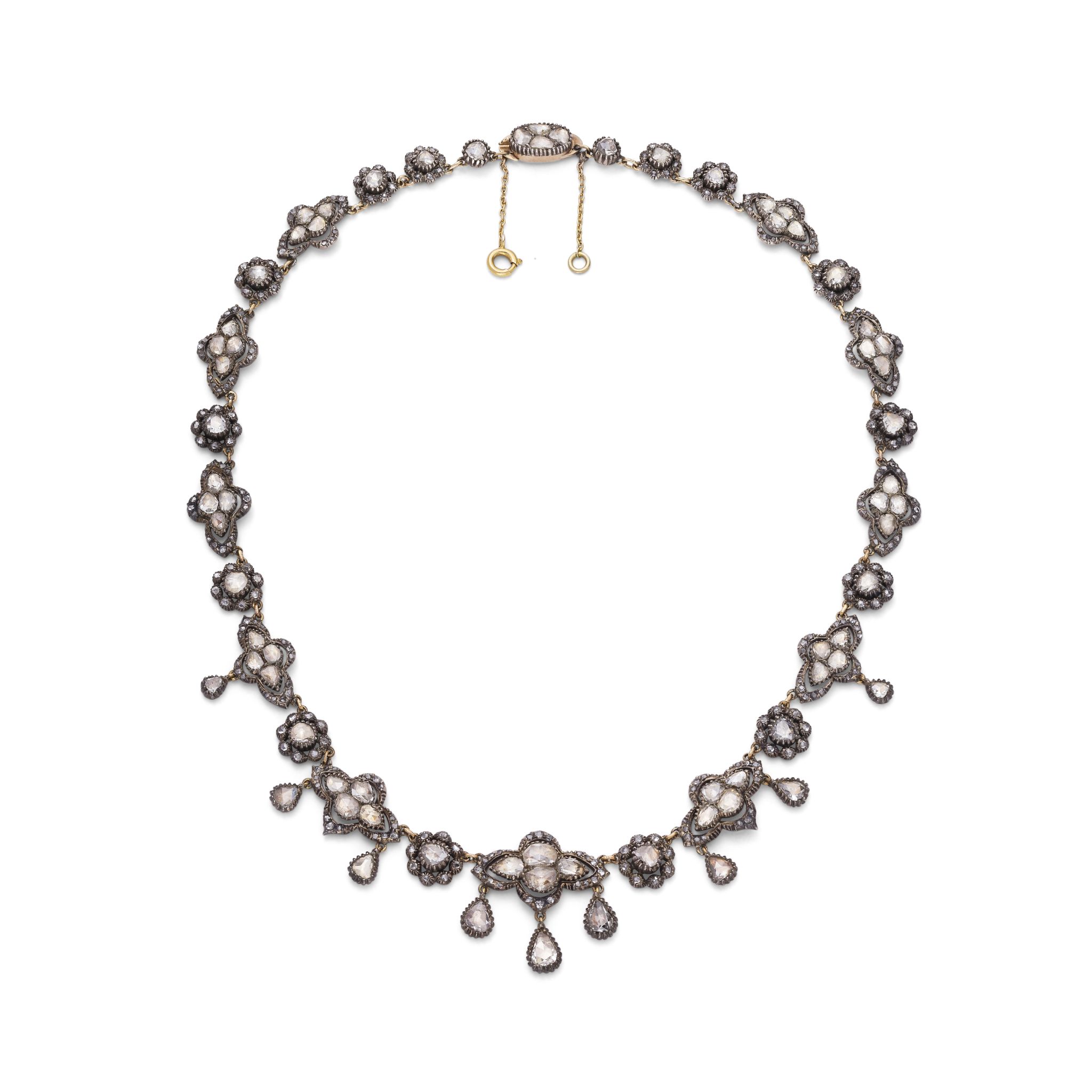 A mid 19th century diamond necklace