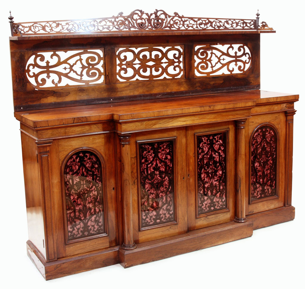 A Victorian rosewood breakfront chiffonier