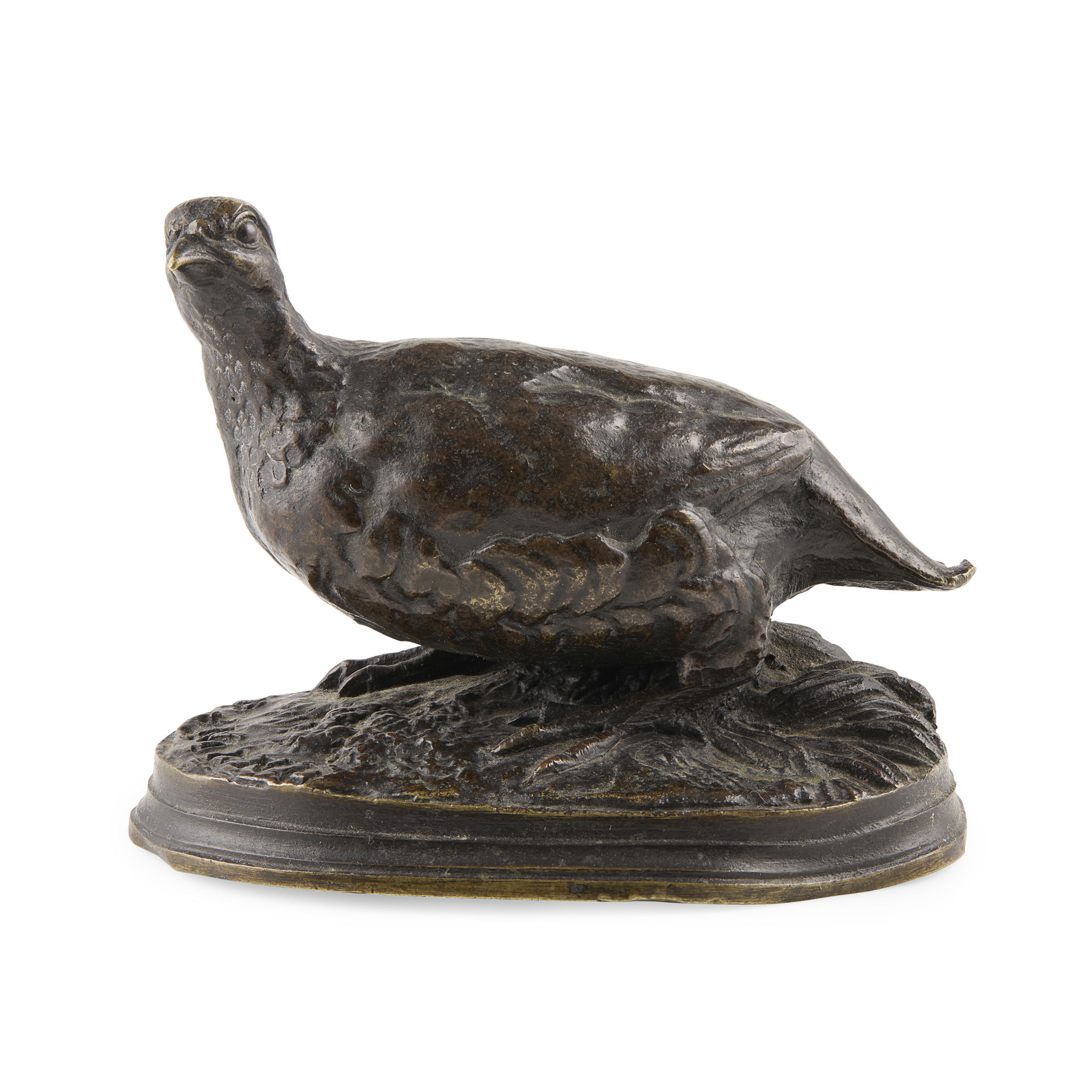 FRENCH BRONZE FIGURE OF A PARTRIDGE, AFTER PIERRE JULES MENE (FRENCH 1810-1879)