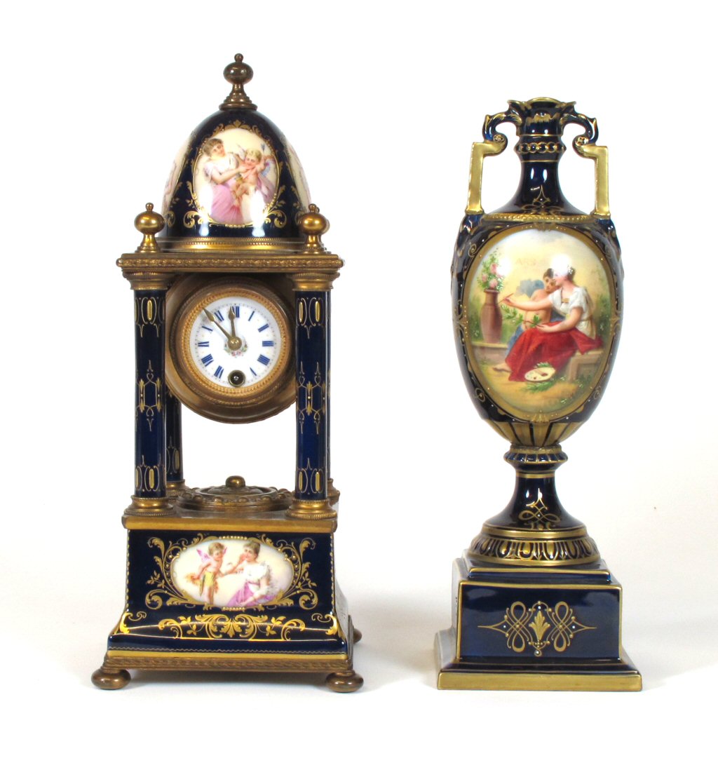 VIENNA STYLE PORCELAIN CLOCK