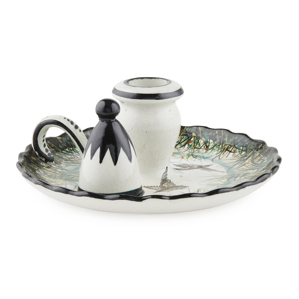 A WEMYSS WARE CHAMBERSTICK