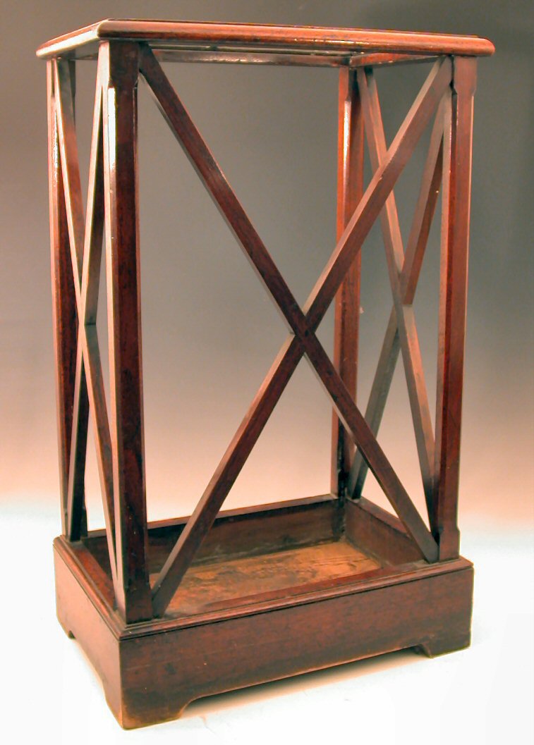 A 19th century mahogany stick stand