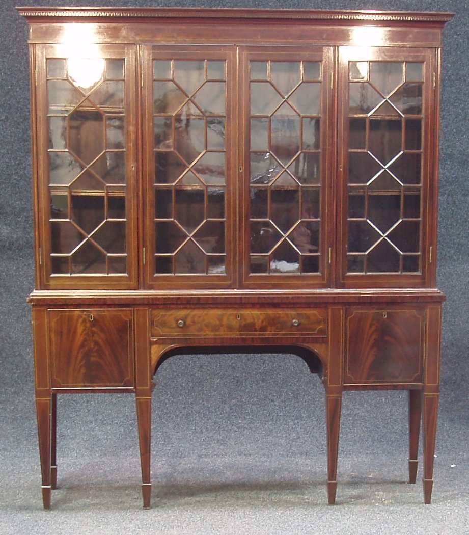 A mahogany bookcase,