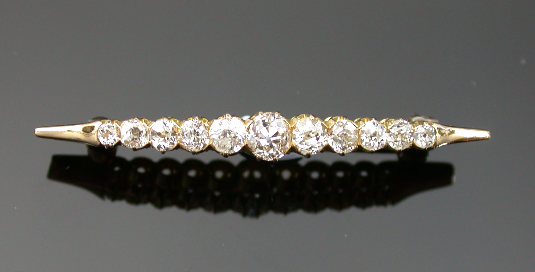 A diamond set brooch,