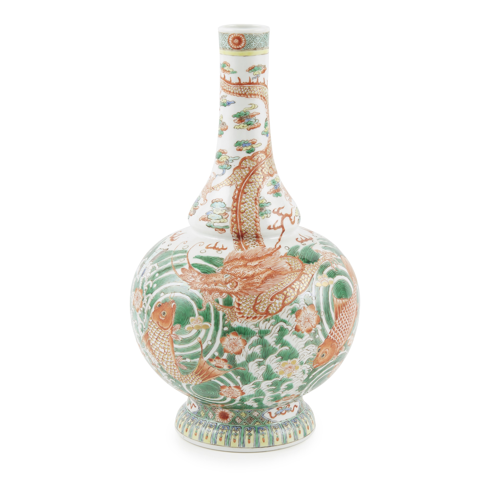 FAMILLE VERTE 'DOUBLE-GOURD' VASE