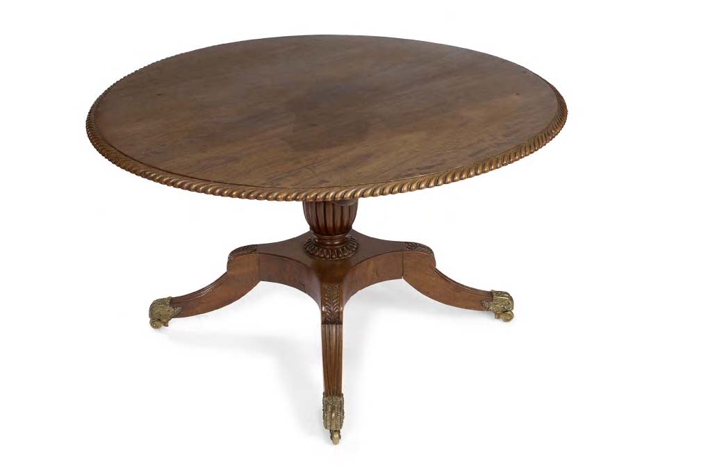 A Regency period mahogany period breakfast table