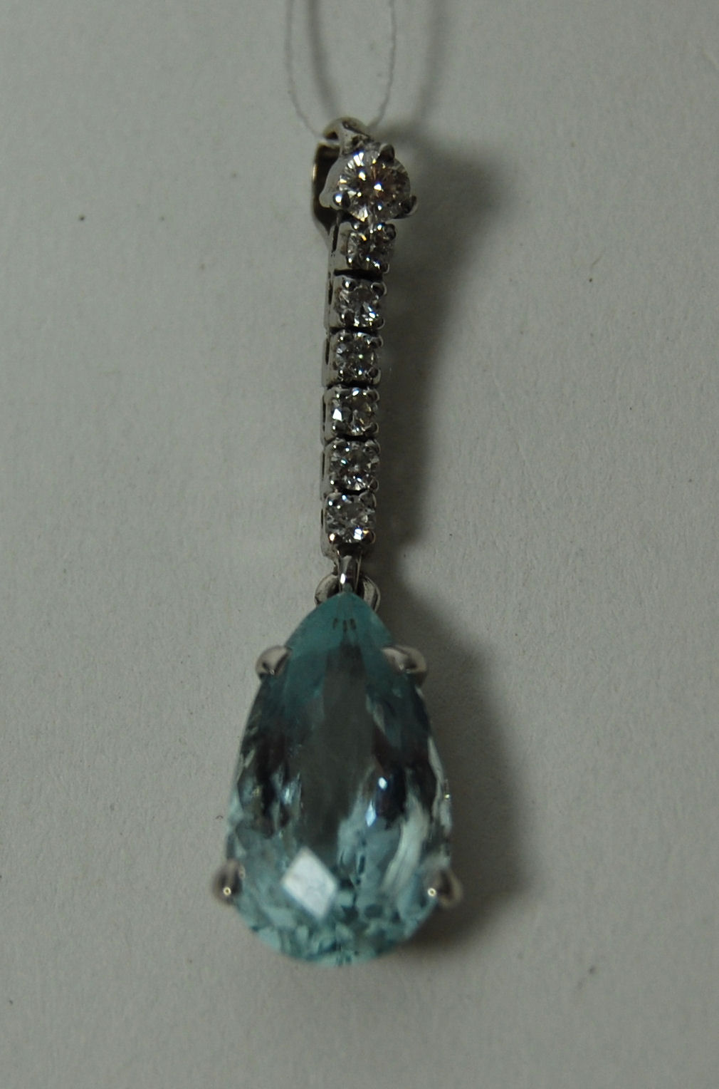 An aquamarine and diamond set suite,
