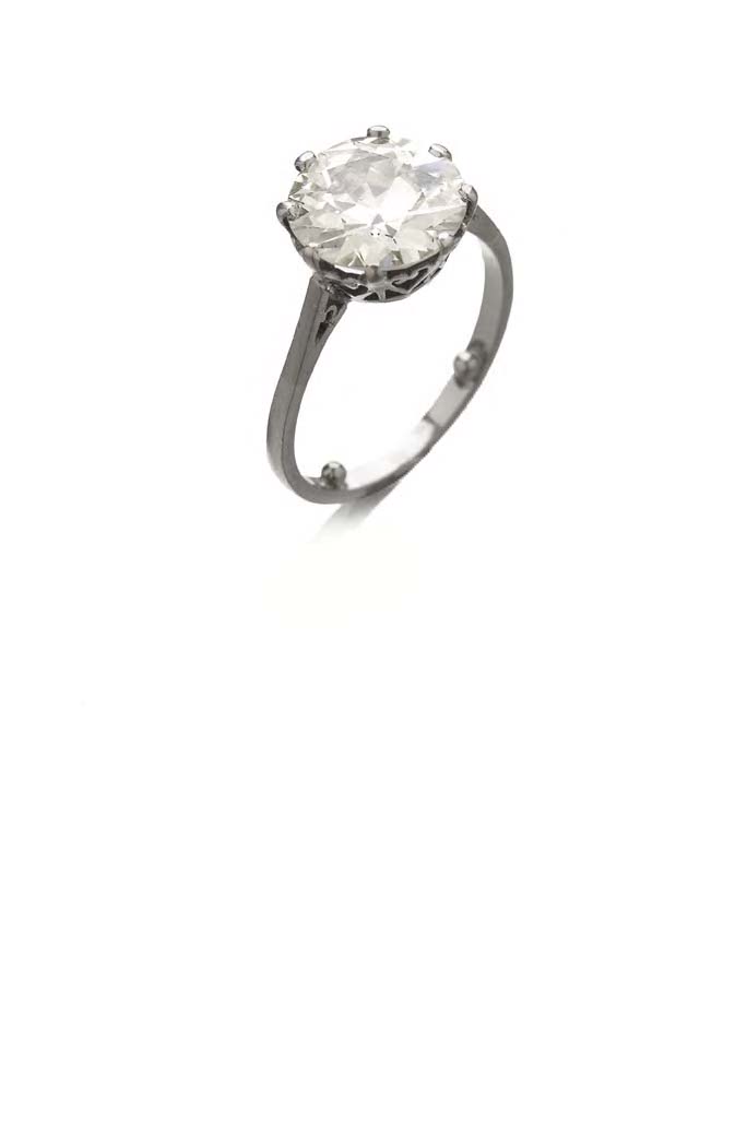 A large diamond single-stone ring,
