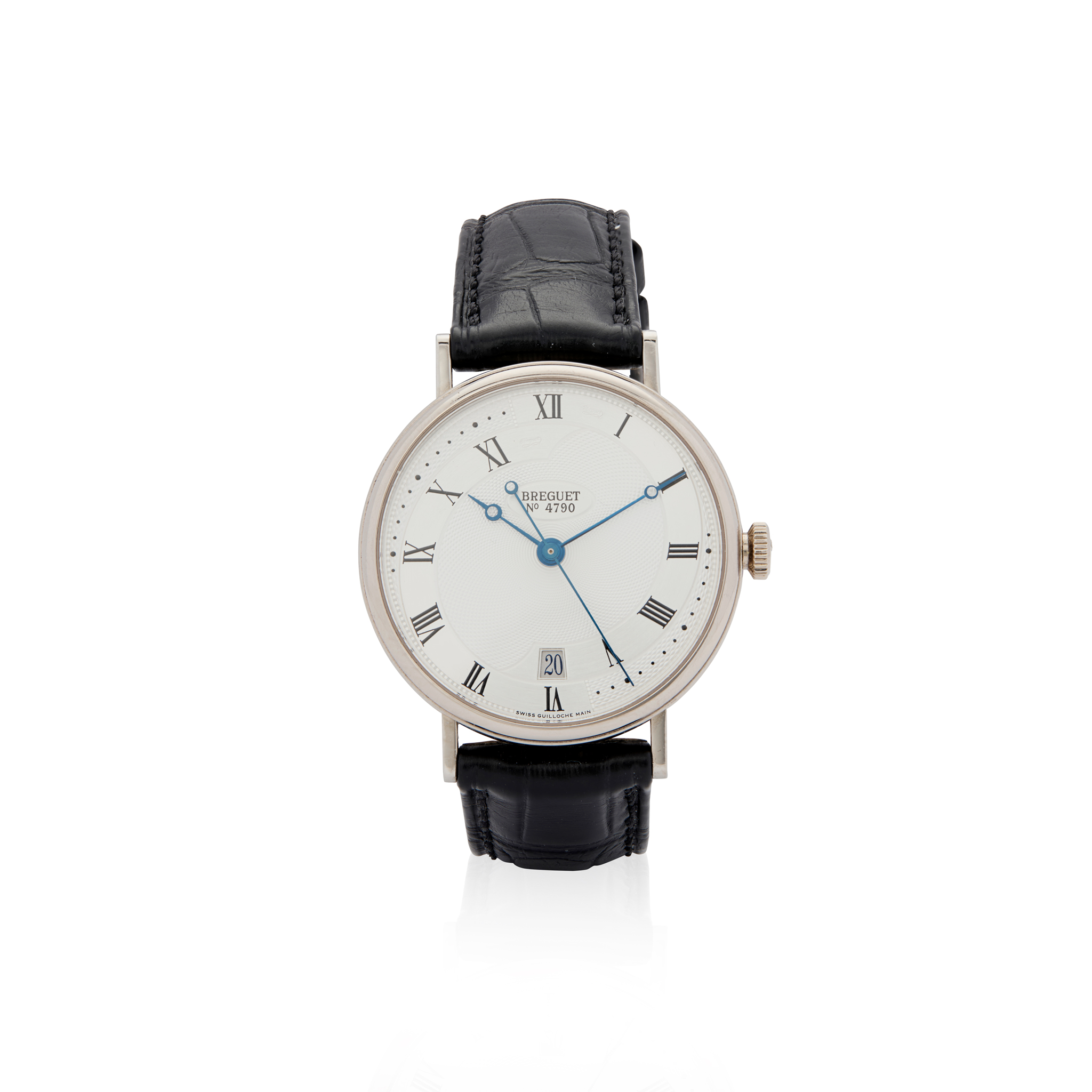 Breguet. A very fine 18k white gold automatic wristwatch
