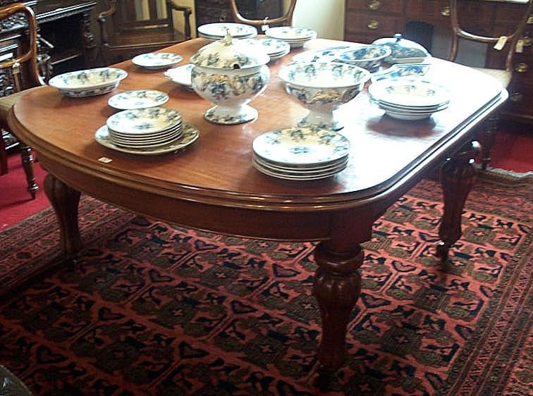A Victorian mahogany extending dining table,