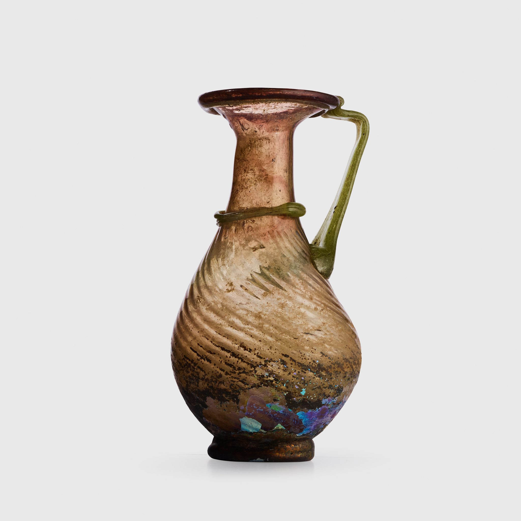 ROMAN BROWN GLASS FLASK