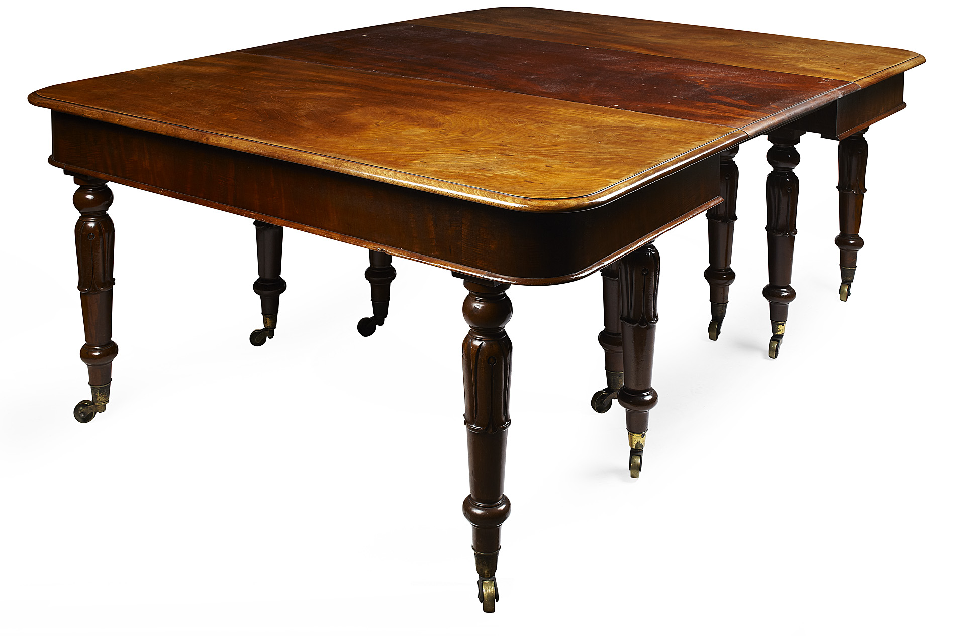 VICTORIAN MAHOGANY EXTENDING DINING TABLE