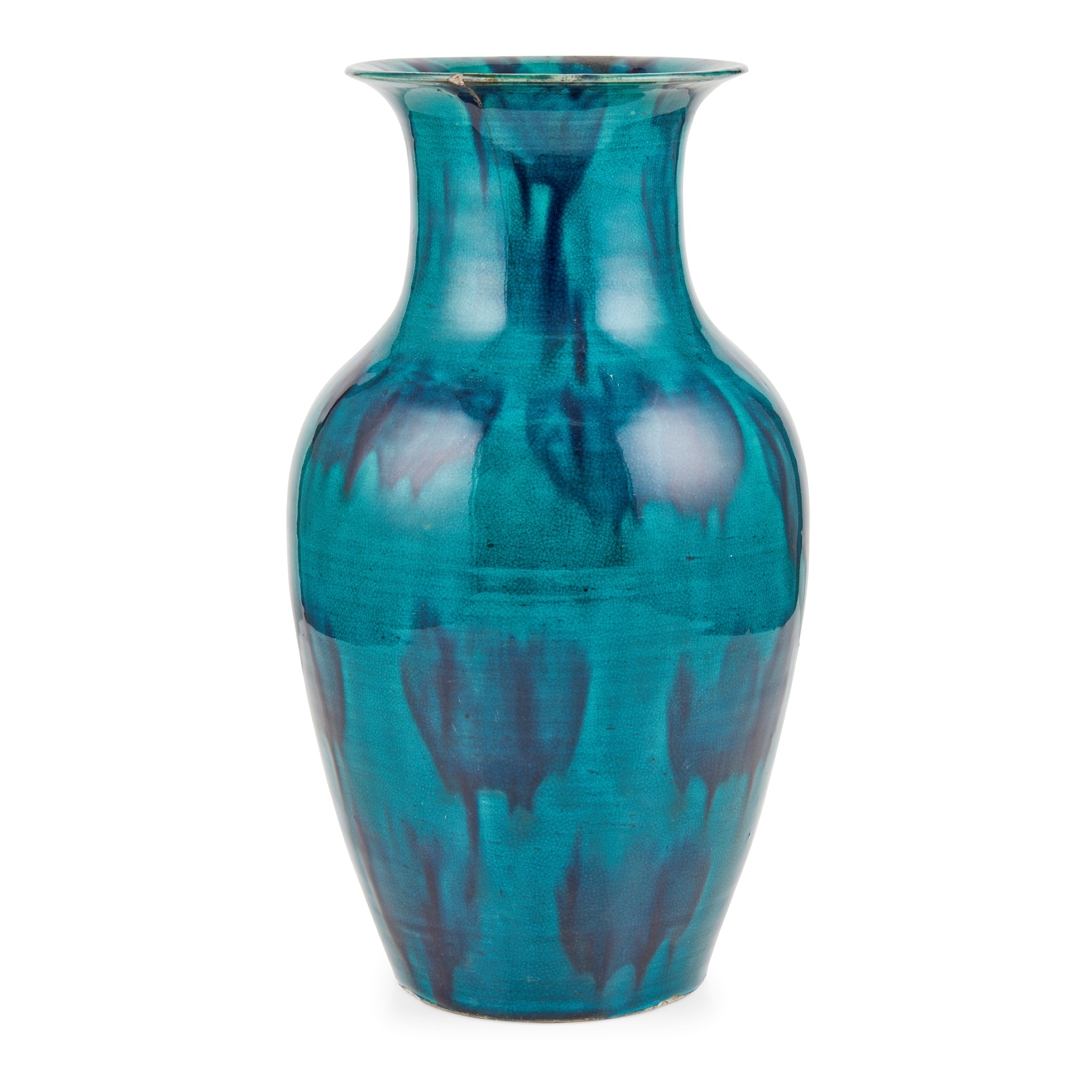 TURQUOISE-GLAZED VASE